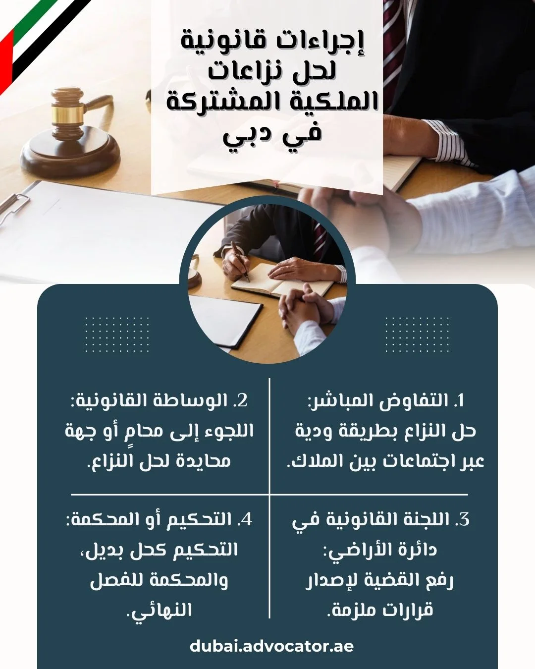 إجراءات قانونية لحل نزاعات الملكية المشتركة في دبي