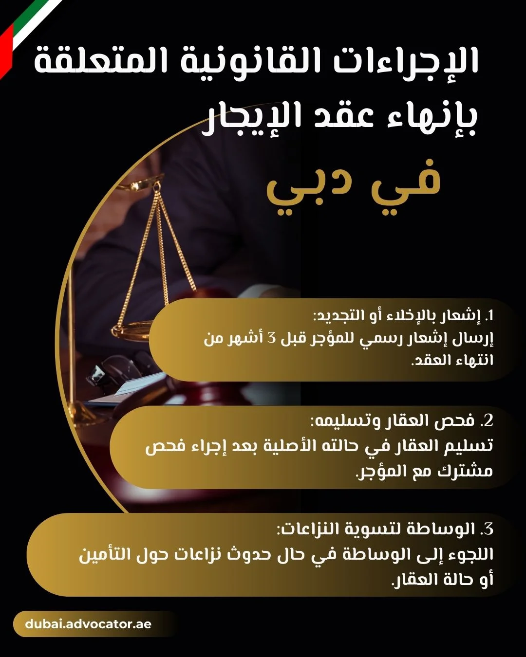 الإجراءات القانونية المتعلقة بإنهاء عقد الإيجار في دبي