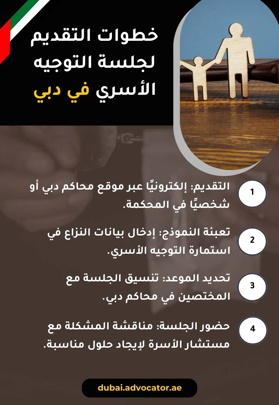 خطوات التقديم لجلسة التوجيه الأسري في دبي