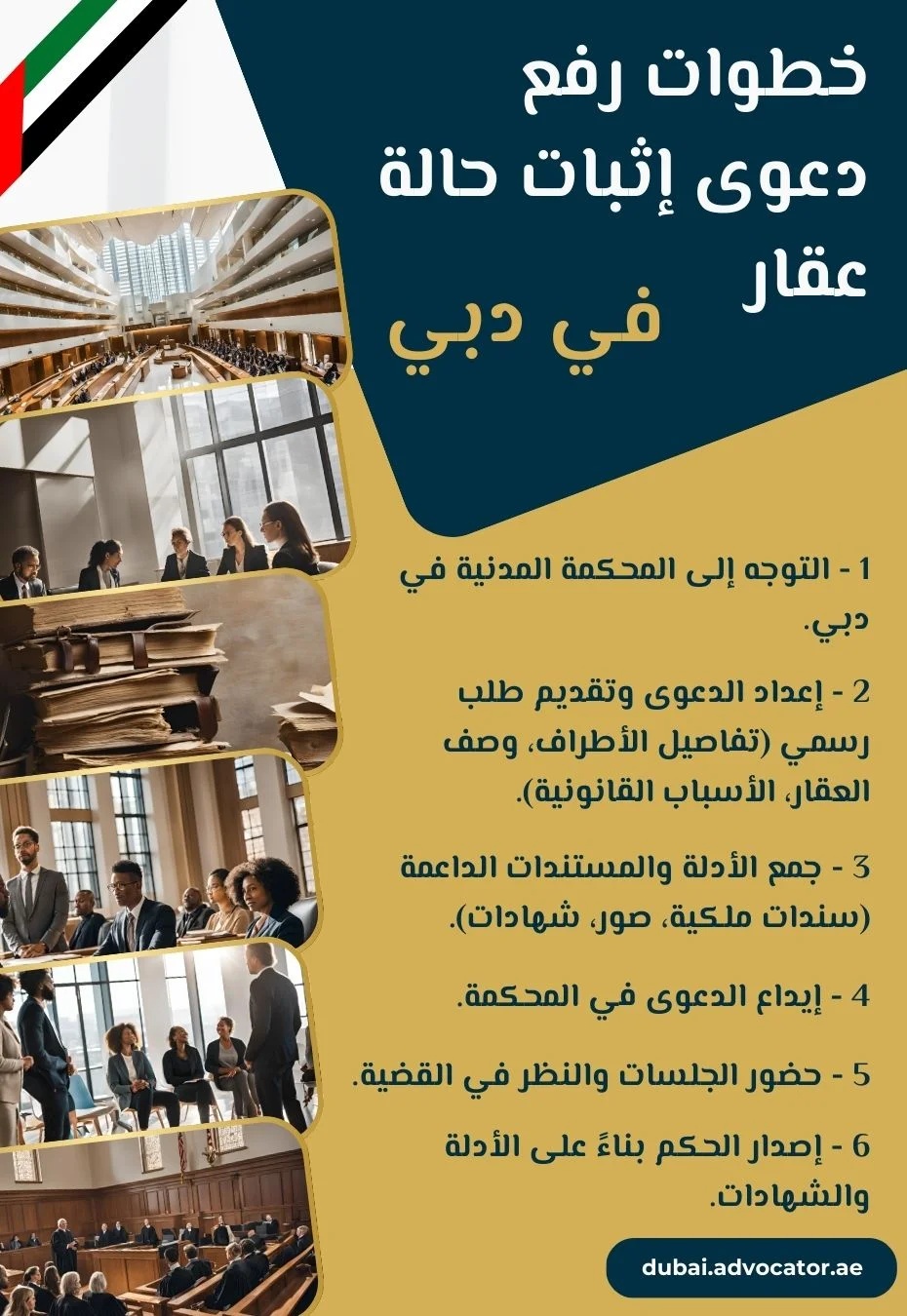 خطوات رفع دعوى إثبات حالة عقار في دبي (1)