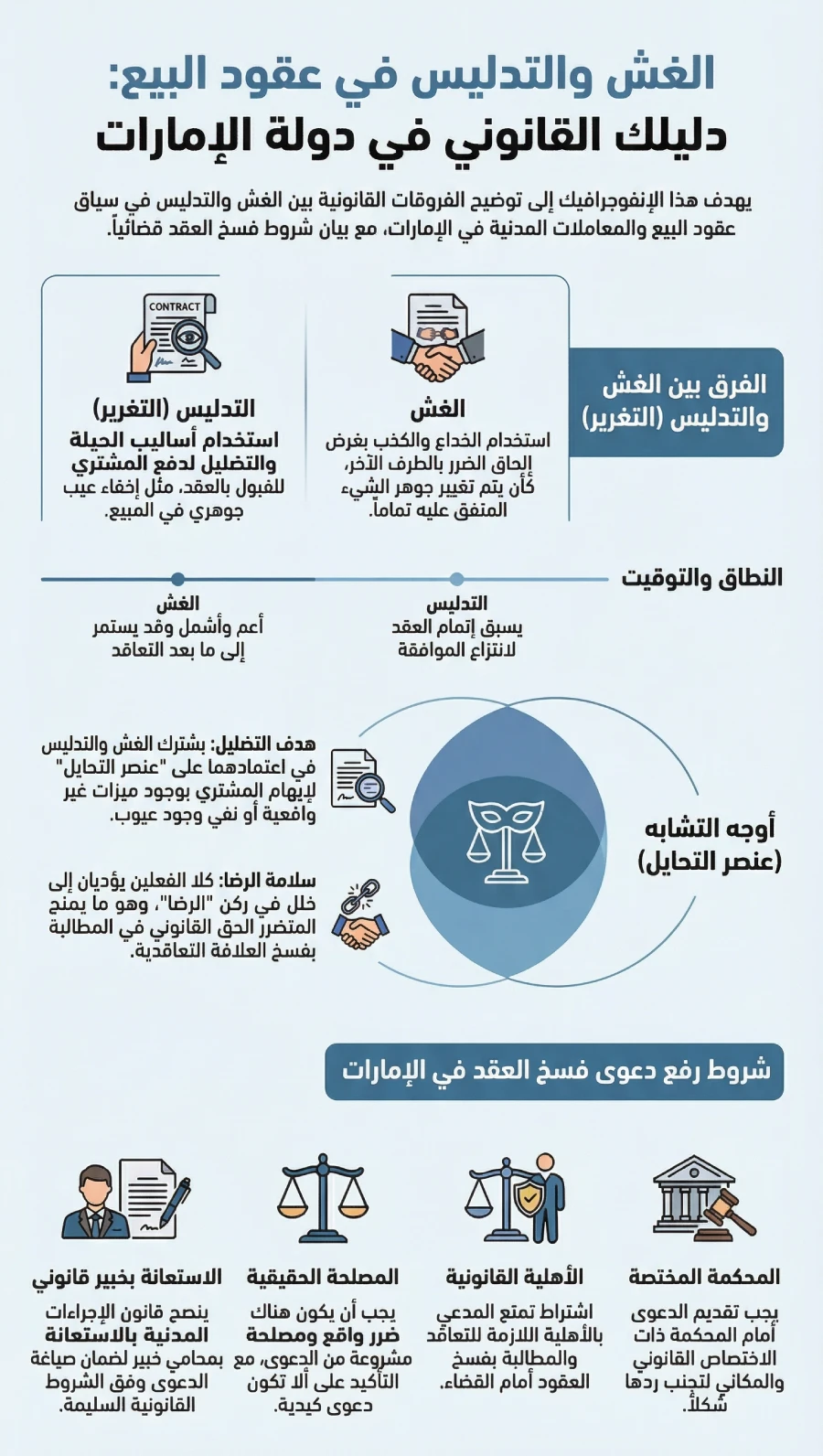 دعوى فسخ عقد بيع للغش والتدليس