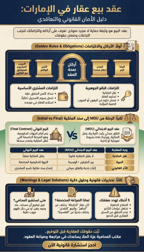 عقد بيع عقار في الامارات