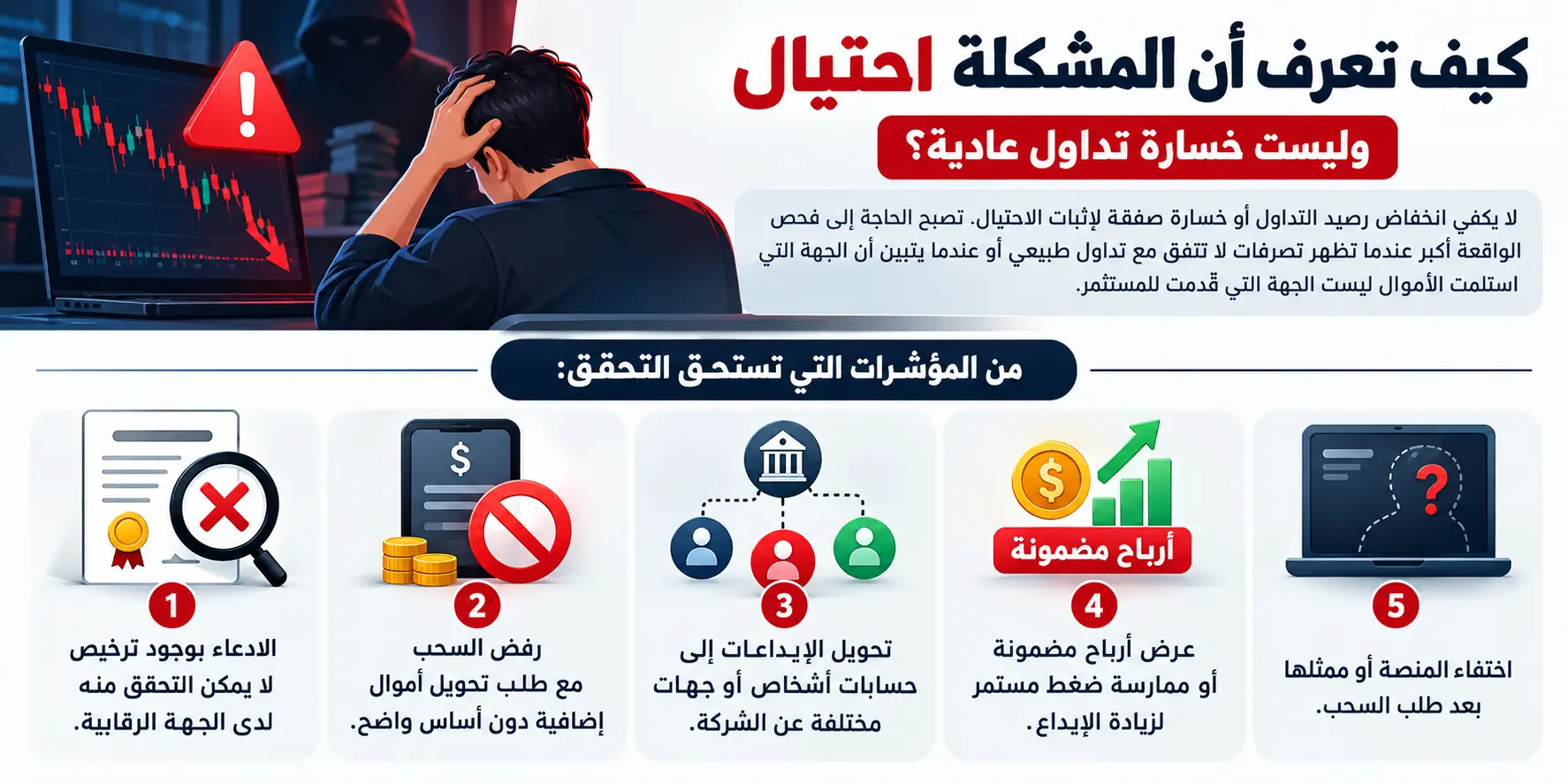 كيف تعرف أن المشكلة احتيال