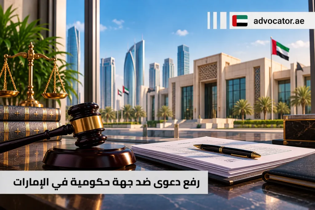 رفع دعوى ضد جهة حكومية في الإمارات