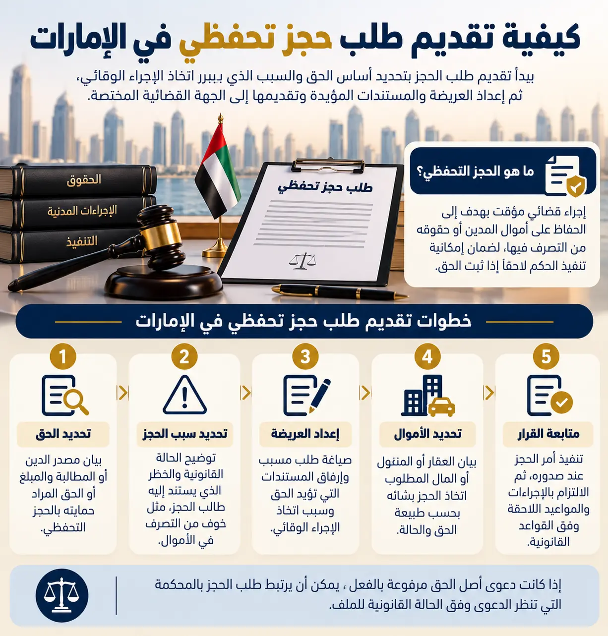 خطوات تقديم طلب حجز تحفظي في الإمارات
